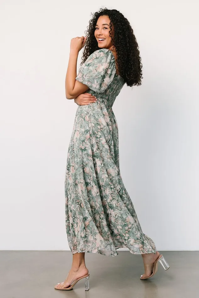 Raelynn Maxi Dress Sage Floral Women Baltic Born Maxi Dresses Raelynn Maxi Dress Sage Floral Women Baltic Born Maxi Dresses
