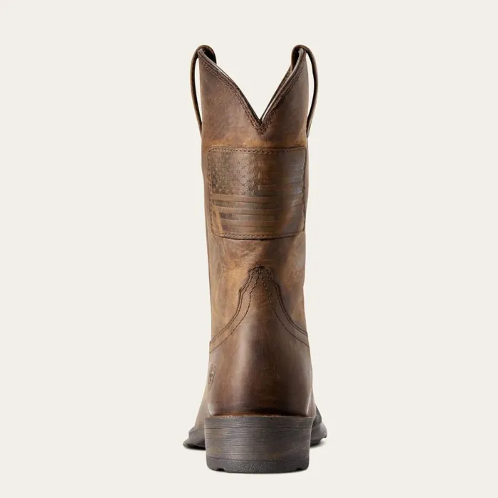 Rambler Patriot Western Boot Distressed Brown Men Ariat Western Boots Rambler Patriot Western Boot Distressed Brown Men Ariat Western Boots