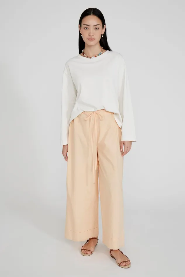 Ramona Poplin Pant Apricot Ice Women Chan Luu Bottoms