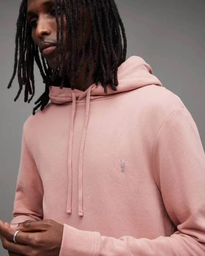 Raven Pullover Ramskull Hoodie Hushed Pink Men AllSaints Sweatshirts and Hoodies Raven Pullover Ramskull Hoodie Hushed Pink Men AllSaints Sweatshirts and Hoodies