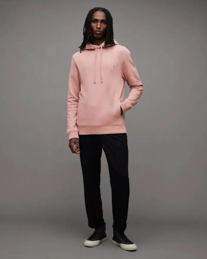 Raven Pullover Ramskull Hoodie Hushed Pink Men AllSaints Sweatshirts and Hoodies Raven Pullover Ramskull Hoodie Hushed Pink Men AllSaints Sweatshirts and Hoodies
