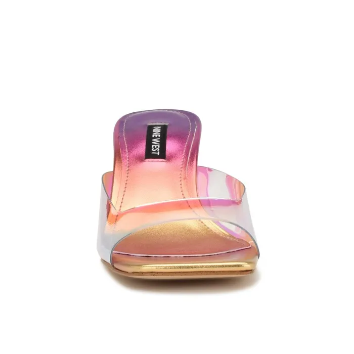 Raylen Heeled Slide Sandals Sunset Multi Metallic Women Nine West Sandals Raylen Heeled Slide Sandals Sunset Multi Metallic Women Nine West Sandals