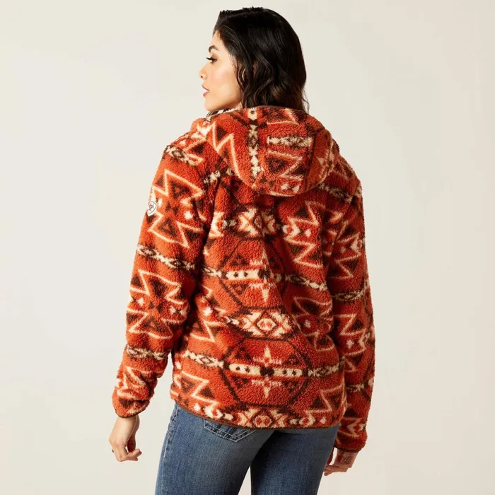 REAL Berber Pullover Sweatshirt Burnt Brick Print Women Ariat Sweatshirts and Hoodies REAL Berber Pullover Sweatshirt Burnt Brick Print Women Ariat Sweatshirts and Hoodies