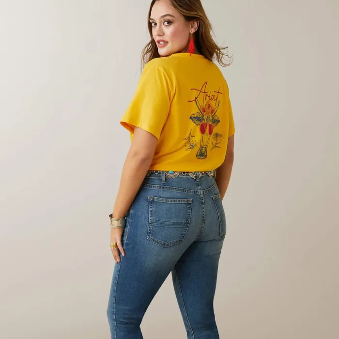 REAL Cool Cow Tee Yolk Yellow Women Ariat TShirts and Tops REAL Cool Cow Tee Yolk Yellow Women Ariat TShirts and Tops
