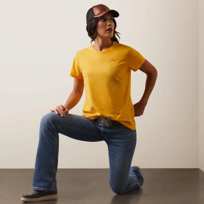 REAL Cool Cow Tee Yolk Yellow Women Ariat TShirts and Tops REAL Cool Cow Tee Yolk Yellow Women Ariat TShirts and Tops