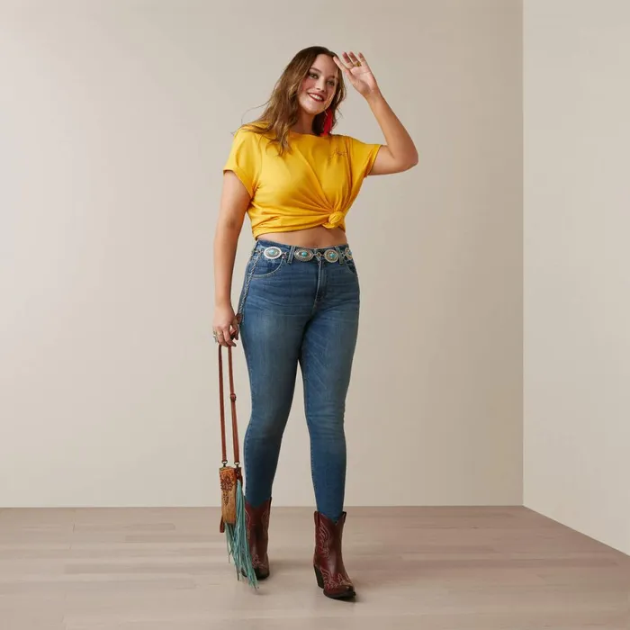REAL Cool Cow Tee Yolk Yellow Women Ariat TShirts and Tops REAL Cool Cow Tee Yolk Yellow Women Ariat TShirts and Tops
