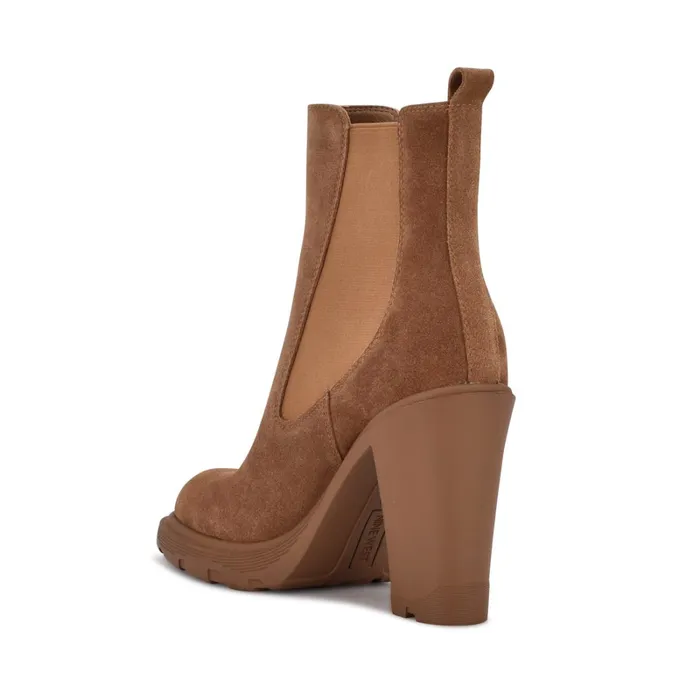 Ream Chelsea Heeled Booties Medium Natural Suede Women Nine West Boots and Booties Ream Chelsea Heeled Booties Medium Natural Suede Women Nine West Boots and Booties