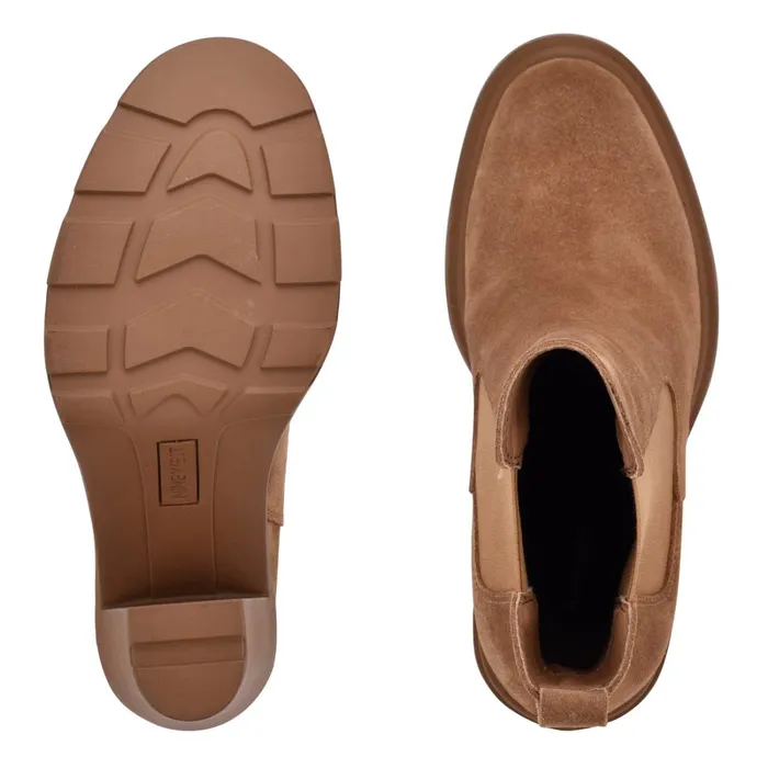 Ream Chelsea Heeled Booties Medium Natural Suede Women Nine West Boots and Booties Ream Chelsea Heeled Booties Medium Natural Suede Women Nine West Boots and Booties
