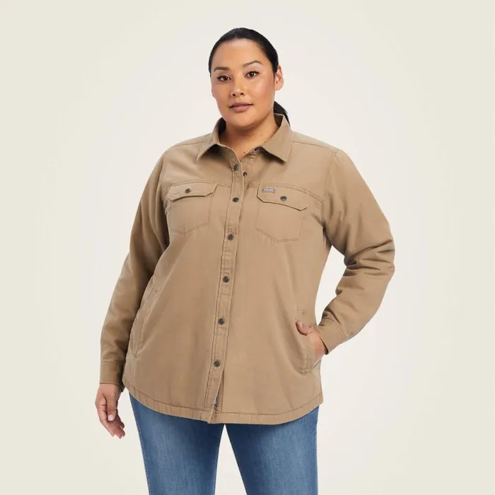 Rebar Classic Canvas Shirt Jacket Rebar Khaki Women Ariat Jackets and Vests Rebar Classic Canvas Shirt Jacket Rebar Khaki Women Ariat Jackets and Vests