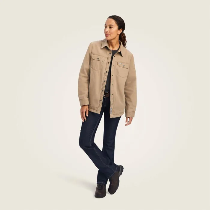 Rebar Classic Canvas Shirt Jacket Rebar Khaki Women Ariat Jackets and Vests Rebar Classic Canvas Shirt Jacket Rebar Khaki Women Ariat Jackets and Vests