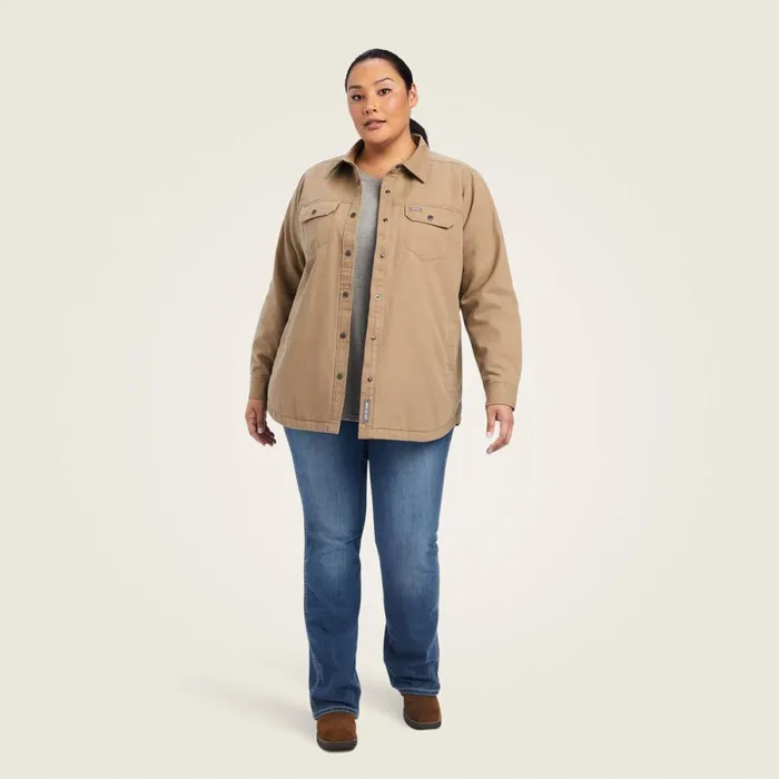 Rebar Classic Canvas Shirt Jacket Rebar Khaki Women Ariat Jackets and Vests Rebar Classic Canvas Shirt Jacket Rebar Khaki Women Ariat Jackets and Vests