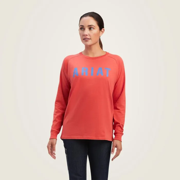 Rebar Cotton Strong Block TShirt Baked Apple True Navy Women Ariat TShirts and Tops