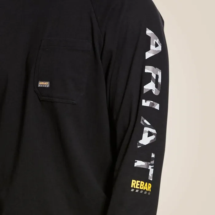 Rebar Cotton Strong Graphic Black Men Ariat TShirts and Polos Rebar Cotton Strong Graphic Black Men Ariat TShirts and Polos