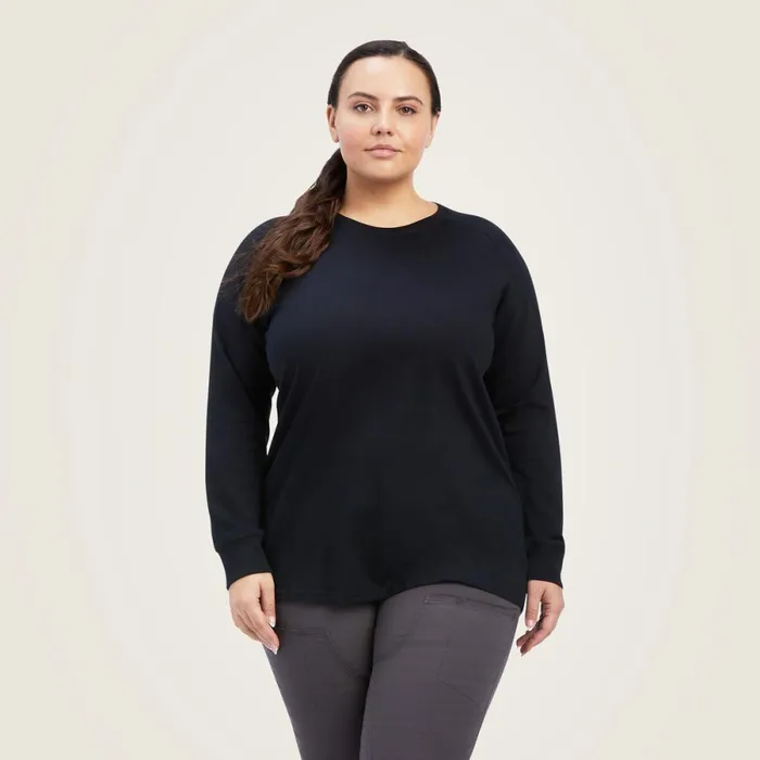 Rebar Cotton Strong Logo Graphic Black Rosewood Women Ariat TShirts and Tops Rebar Cotton Strong Logo Graphic Black Rosewood Women Ariat TShirts and Tops