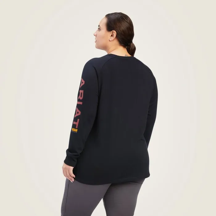Rebar Cotton Strong Logo Graphic Black Rosewood Women Ariat TShirts and Tops Rebar Cotton Strong Logo Graphic Black Rosewood Women Ariat TShirts and Tops
