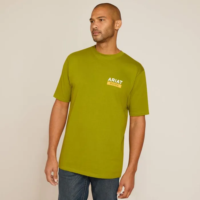 Rebar Cotton Strong Roughneck Graphic TShirt Going Green Men Ariat TShirts and Polos Rebar Cotton Strong Roughneck Graphic TShirt Going Green Men Ariat TShirts and Polos