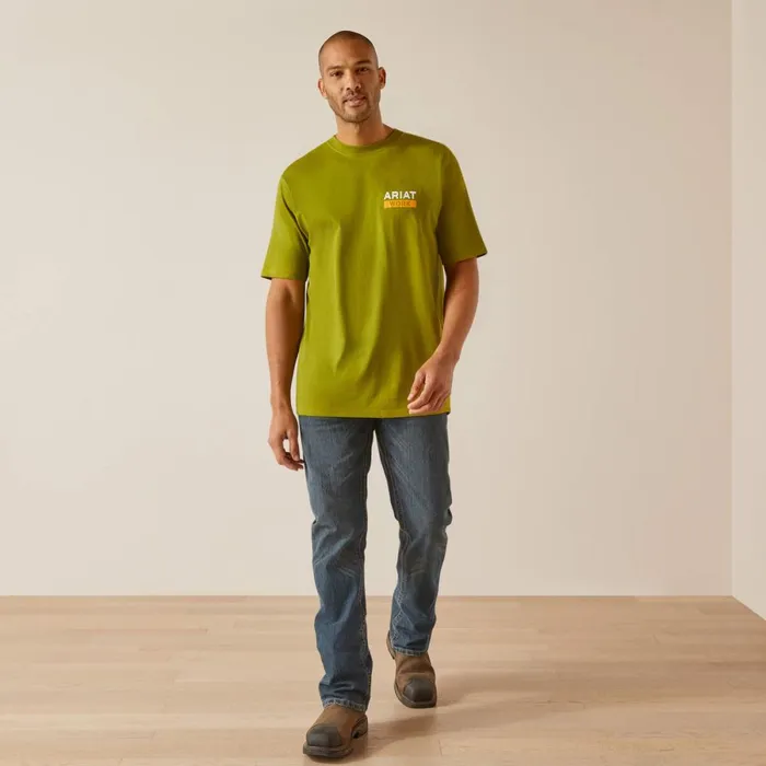 Rebar Cotton Strong Roughneck Graphic TShirt Going Green Men Ariat TShirts and Polos Rebar Cotton Strong Roughneck Graphic TShirt Going Green Men Ariat TShirts and Polos