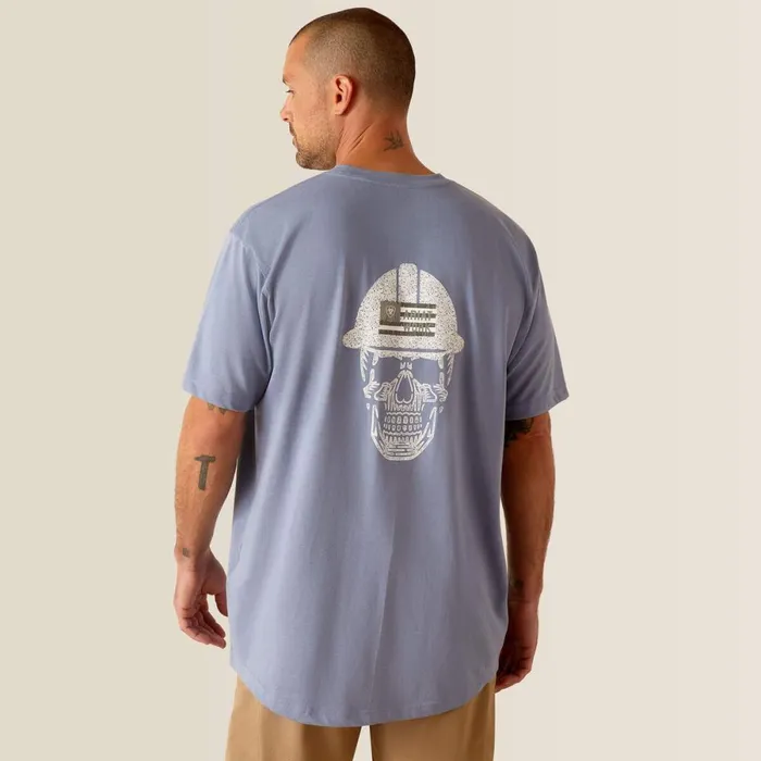 Rebar Cotton Strong Roughneck Graphic TShirt Infinity Heather Men Ariat TShirts and Polos