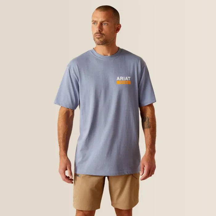 Rebar Cotton Strong Roughneck Graphic TShirt Infinity Heather Men Ariat TShirts and Polos Rebar Cotton Strong Roughneck Graphic TShirt Infinity Heather Men Ariat TShirts and Polos