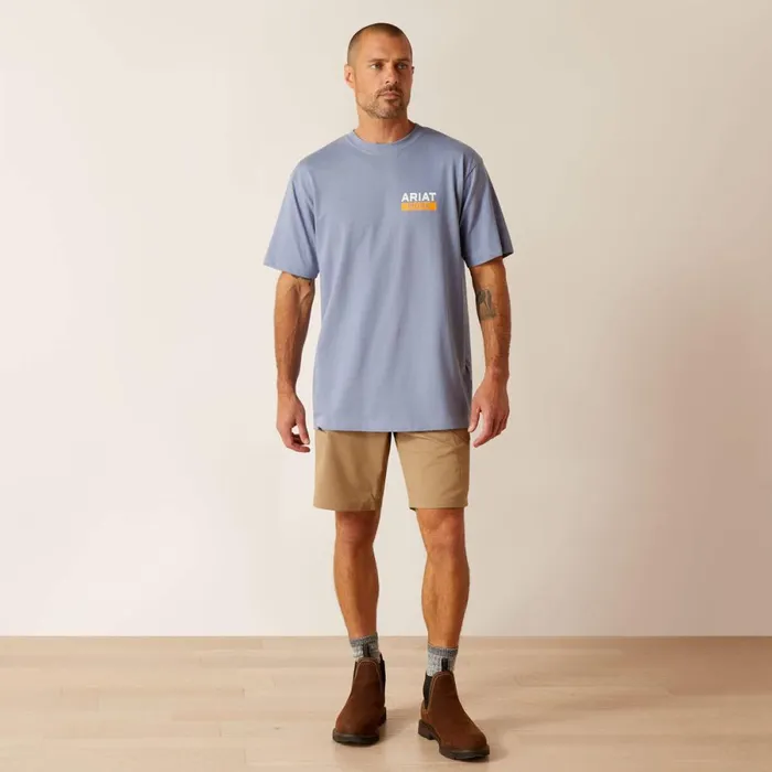 Rebar Cotton Strong Roughneck Graphic TShirt Infinity Heather Men Ariat TShirts and Polos Rebar Cotton Strong Roughneck Graphic TShirt Infinity Heather Men Ariat TShirts and Polos