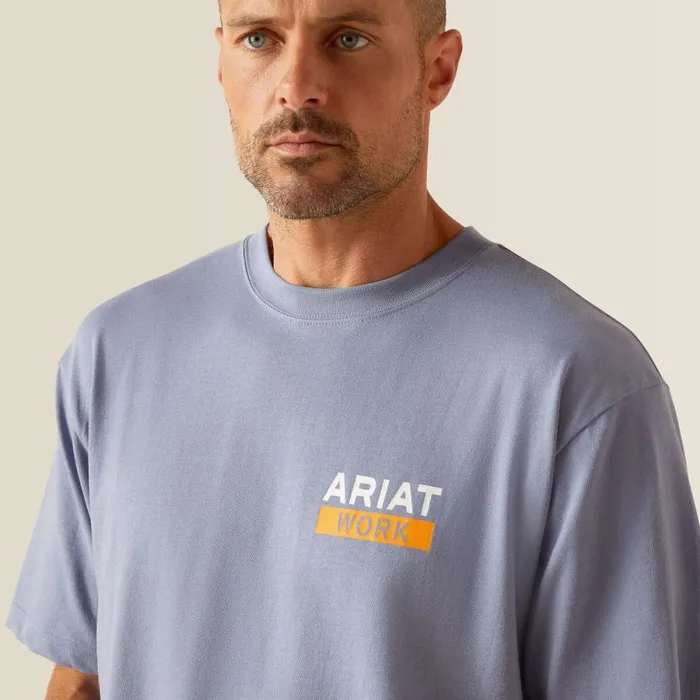 Rebar Cotton Strong Roughneck Graphic TShirt Infinity Heather Men Ariat TShirts and Polos Rebar Cotton Strong Roughneck Graphic TShirt Infinity Heather Men Ariat TShirts and Polos