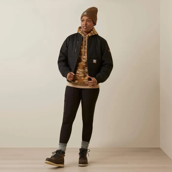 Rebar DuraCanvas Bomber Jacket Black Women Ariat Jackets and Vests Rebar DuraCanvas Bomber Jacket Black Women Ariat Jackets and Vests