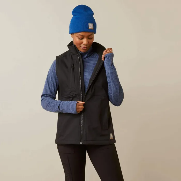Rebar DuraCanvas Insulated Vest Black Women Ariat Workwear