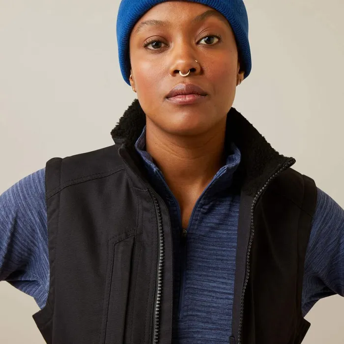 Rebar DuraCanvas Insulated Vest Black Women Ariat Workwear Rebar DuraCanvas Insulated Vest Black Women Ariat Workwear