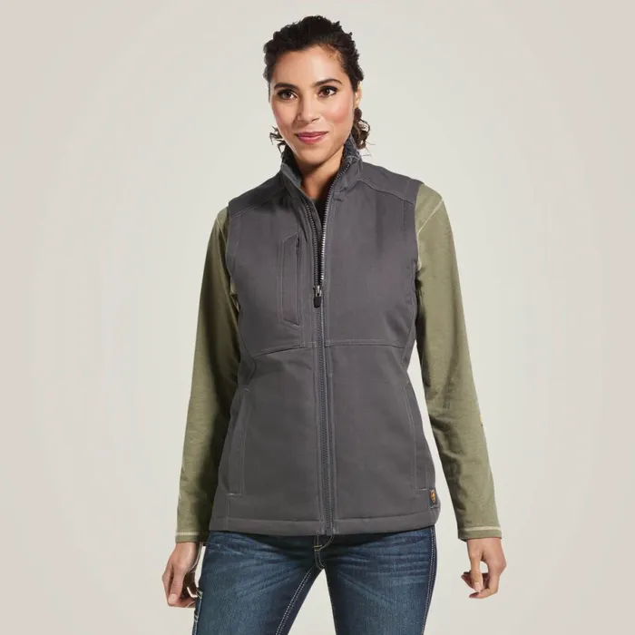 Rebar DuraCanvas Insulated Vest Rebar Grey Women Ariat Jackets and Vests