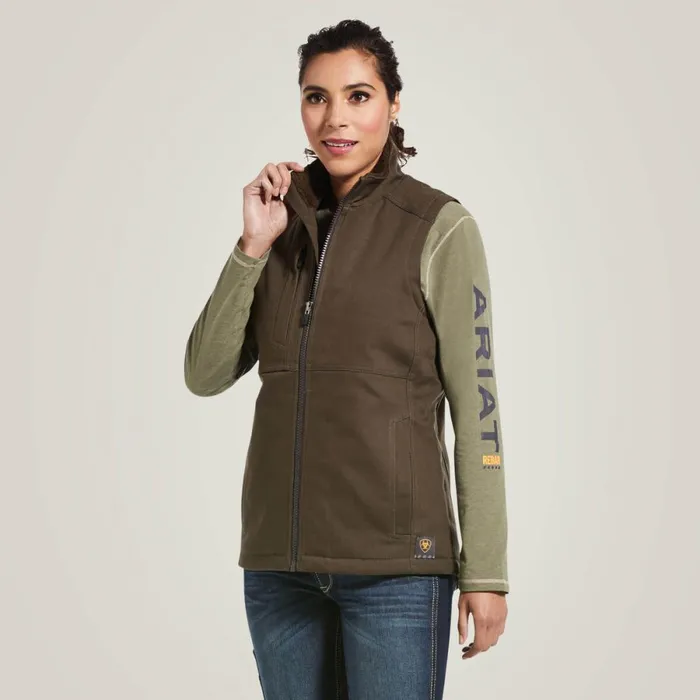 Rebar DuraCanvas Insulated Vest Wren Women Ariat Jackets and Vests
