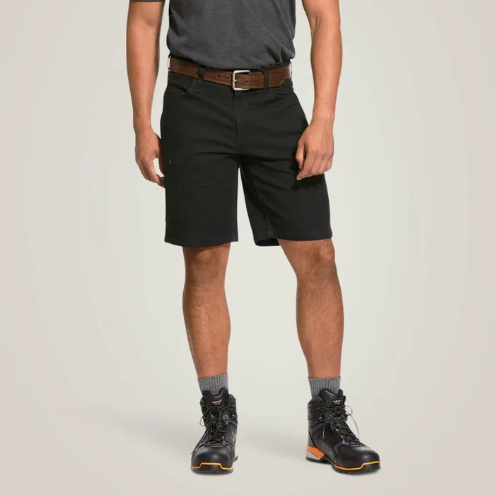 Rebar DuraStretch Made Tough 10034 Short Black Men Ariat Pants and Shorts
