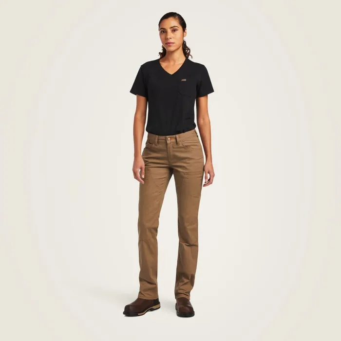 Rebar DuraStretch Made Tough Double Front Pant Field Khaki Women Ariat Pants and Shorts Rebar DuraStretch Made Tough Double Front Pant Field Khaki Women Ariat Pants and Shorts