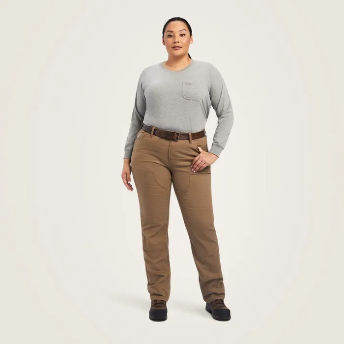 Rebar DuraStretch Made Tough Double Front Pant Field Khaki Women Ariat Pants and Shorts Rebar DuraStretch Made Tough Double Front Pant Field Khaki Women Ariat Pants and Shorts