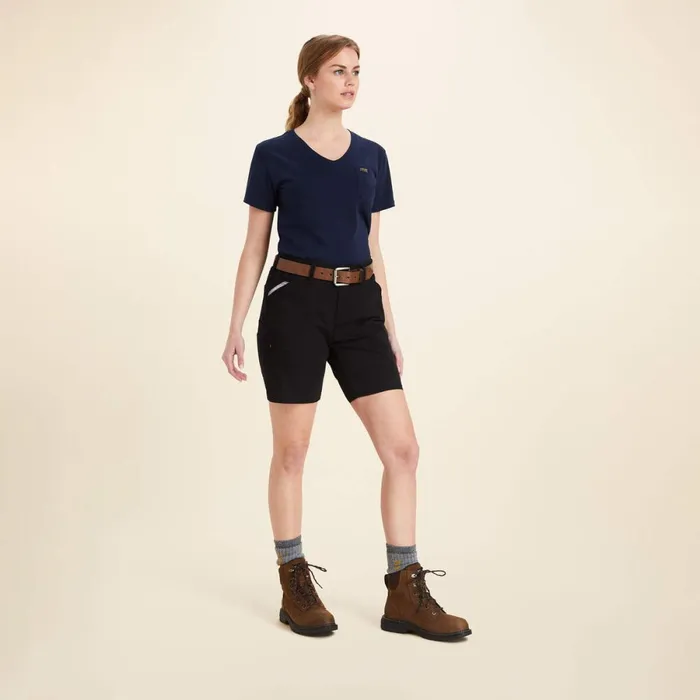 Rebar DuraStretch Made Tough Short Black Women Ariat Pants and Shorts Rebar DuraStretch Made Tough Short Black Women Ariat Pants and Shorts