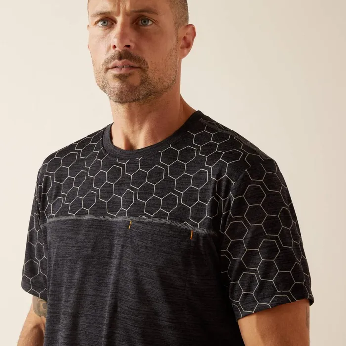 Rebar Evolution Reflective TShirt Black Men Ariat TShirts and Polos Rebar Evolution Reflective TShirt Black Men Ariat TShirts and Polos