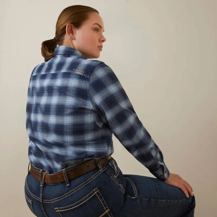 Rebar Flannel DuraStretch Work Shirt Allure Plaid Women Ariat TShirts and Tops