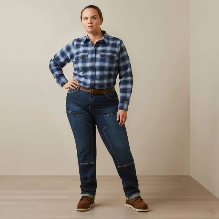 Rebar Flannel DuraStretch Work Shirt Allure Plaid Women Ariat TShirts and Tops