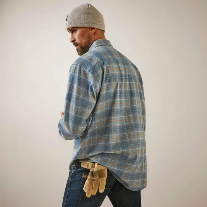 Rebar Flannel DuraStretch Work Shirt Indian Teal Plaid Men Ariat Button Down Shirts Rebar Flannel DuraStretch Work Shirt Indian Teal Plaid Men Ariat Button Down Shirts