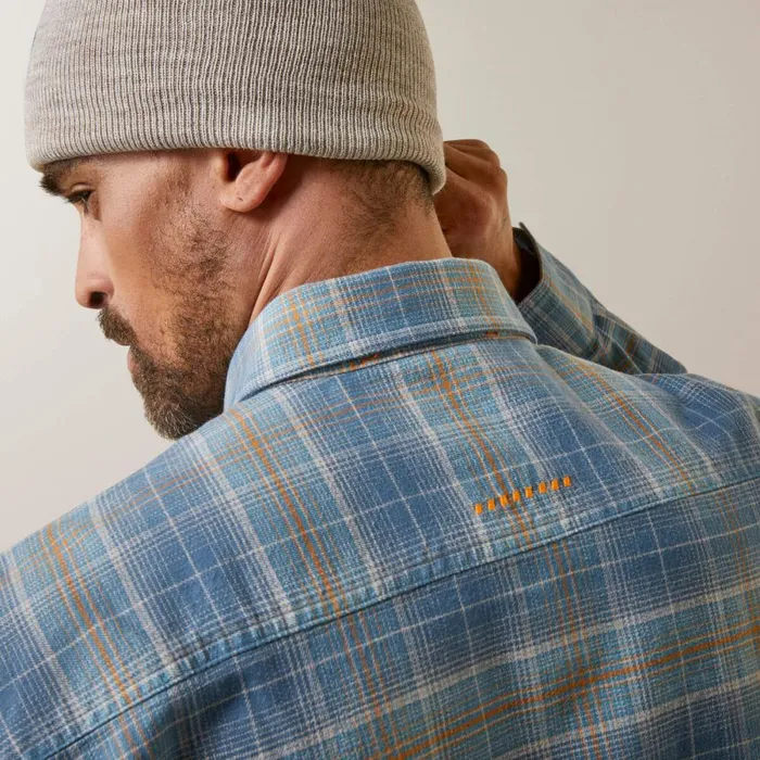 Rebar Flannel DuraStretch Work Shirt Indian Teal Plaid Men Ariat Button Down Shirts Rebar Flannel DuraStretch Work Shirt Indian Teal Plaid Men Ariat Button Down Shirts
