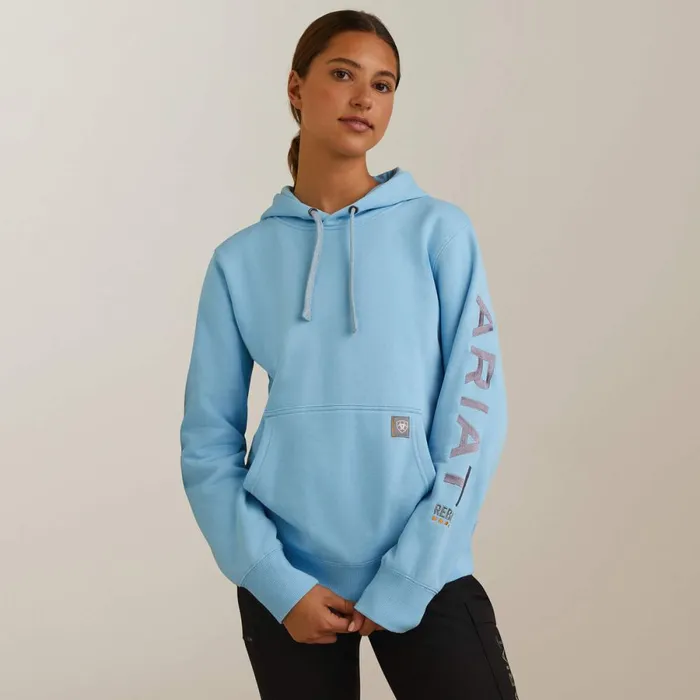 Rebar Graphic Hoodie Dutch Canal Heather Dusk Women Ariat Sweatshirts and Hoodies