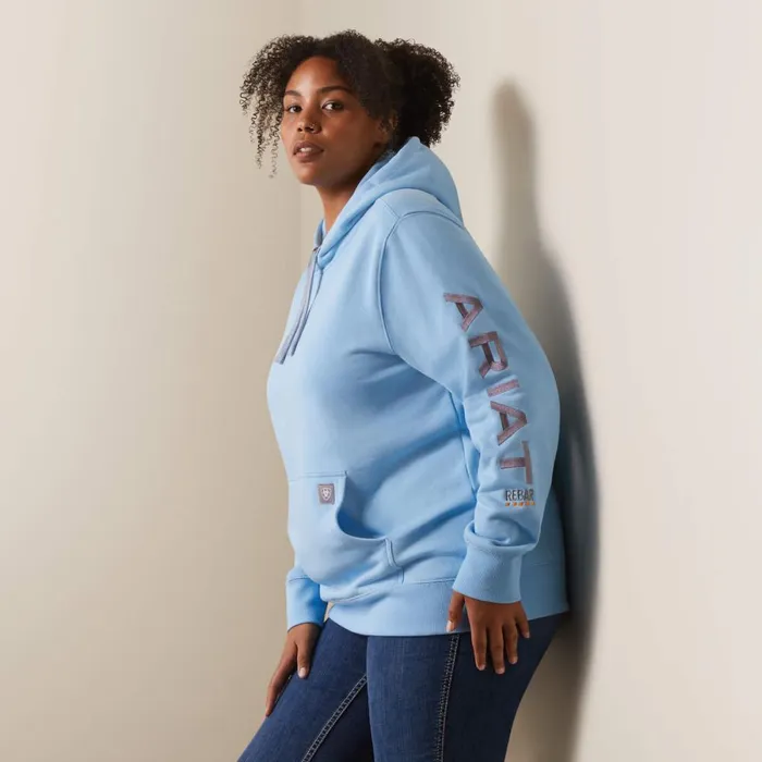 Rebar Graphic Hoodie Dutch Canal Heather Dusk Women Ariat Sweatshirts and Hoodies Rebar Graphic Hoodie Dutch Canal Heather Dusk Women Ariat Sweatshirts and Hoodies