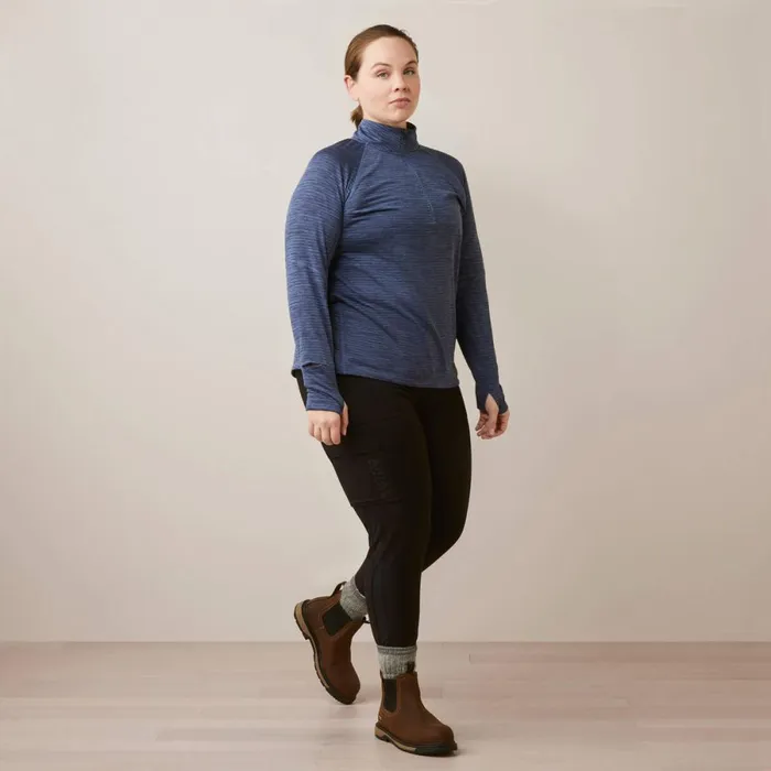 Rebar Gridwork Baselayer 14 Zip TShirt Bjou Blue Women Ariat TShirts and Tops Rebar Gridwork Baselayer 14 Zip TShirt Bjou Blue Women Ariat TShirts and Tops