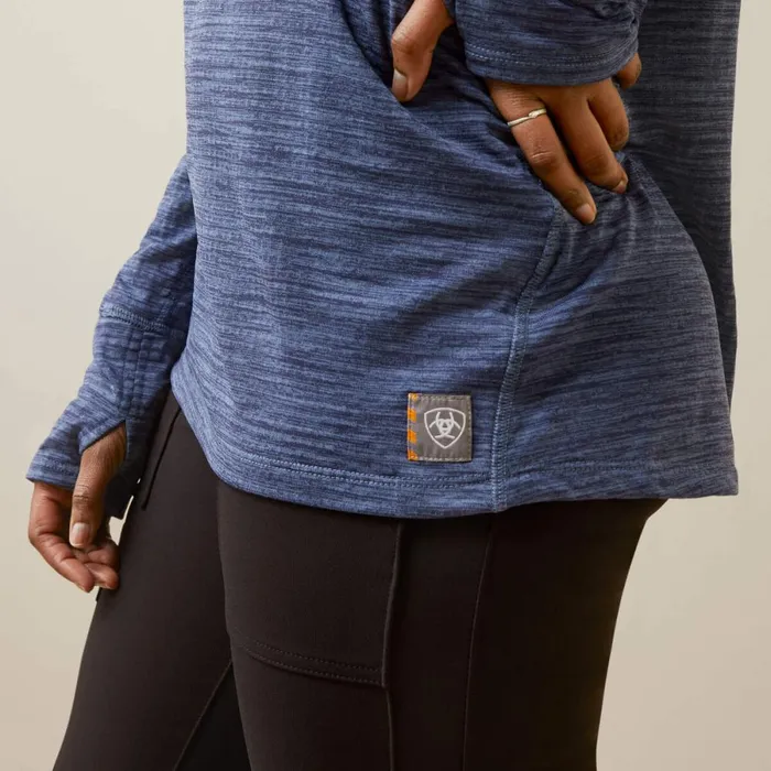 Rebar Gridwork Baselayer 14 Zip TShirt Bjou Blue Women Ariat TShirts and Tops Rebar Gridwork Baselayer 14 Zip TShirt Bjou Blue Women Ariat TShirts and Tops