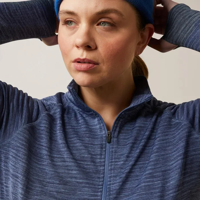 Rebar Gridwork Baselayer 14 Zip TShirt Bjou Blue Women Ariat TShirts and Tops Rebar Gridwork Baselayer 14 Zip TShirt Bjou Blue Women Ariat TShirts and Tops