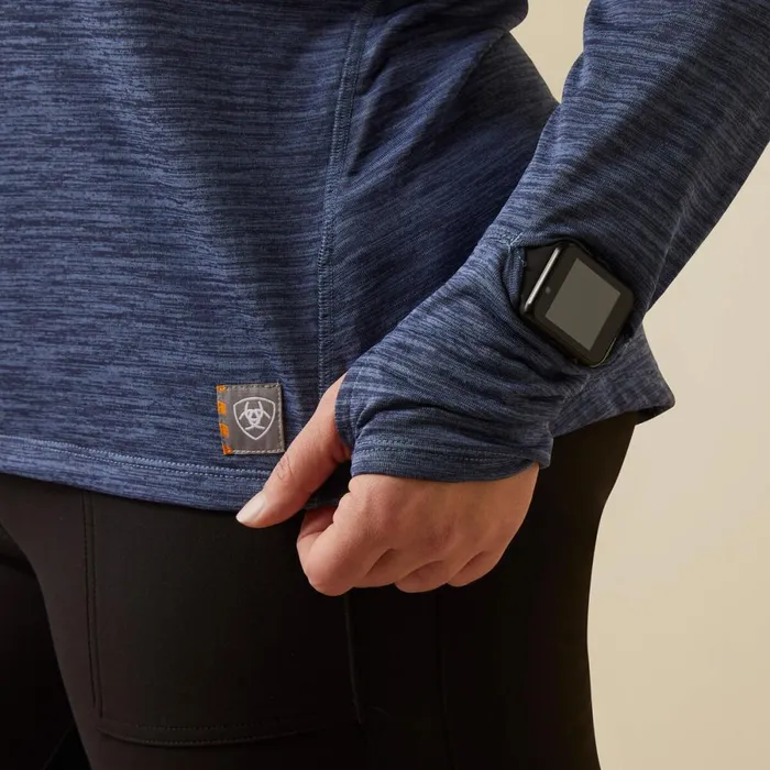 Rebar Gridwork Baselayer 14 Zip TShirt Bjou Blue Women Ariat TShirts and Tops Rebar Gridwork Baselayer 14 Zip TShirt Bjou Blue Women Ariat TShirts and Tops