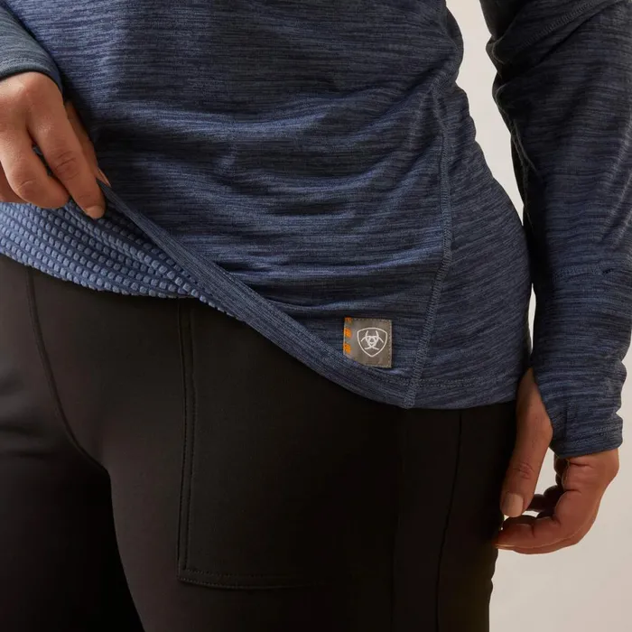 Rebar Gridwork Baselayer 14 Zip TShirt Bjou Blue Women Ariat TShirts and Tops Rebar Gridwork Baselayer 14 Zip TShirt Bjou Blue Women Ariat TShirts and Tops