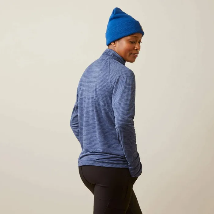 Rebar Gridwork Baselayer 14 Zip TShirt Bjou Blue Women Ariat TShirts and Tops Rebar Gridwork Baselayer 14 Zip TShirt Bjou Blue Women Ariat TShirts and Tops