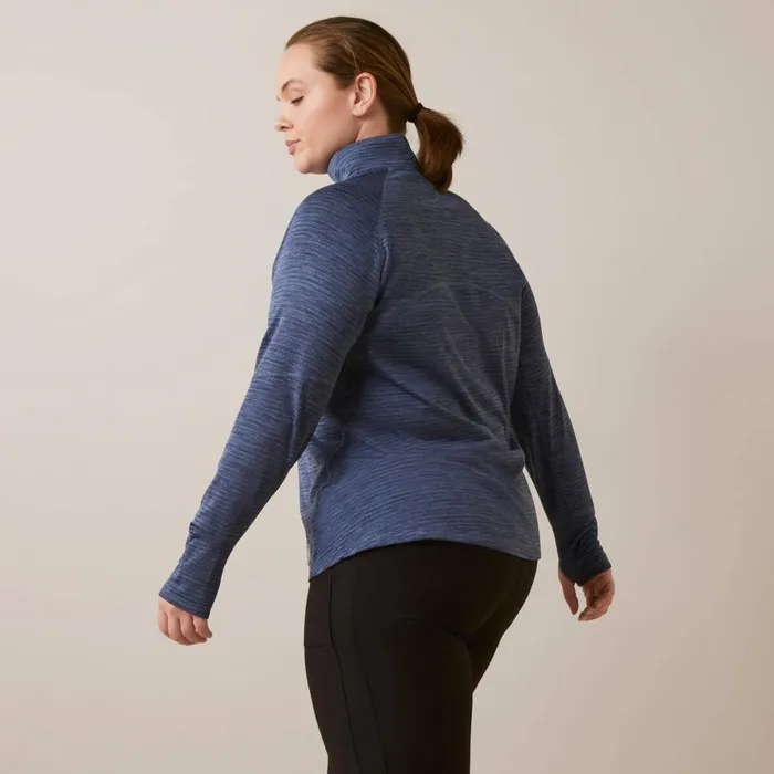 Rebar Gridwork Baselayer 14 Zip TShirt Bjou Blue Women Ariat TShirts and Tops Rebar Gridwork Baselayer 14 Zip TShirt Bjou Blue Women Ariat TShirts and Tops