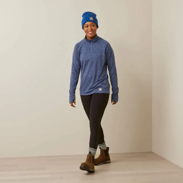 Rebar Gridwork Baselayer 14 Zip TShirt Bjou Blue Women Ariat TShirts and Tops Rebar Gridwork Baselayer 14 Zip TShirt Bjou Blue Women Ariat TShirts and Tops