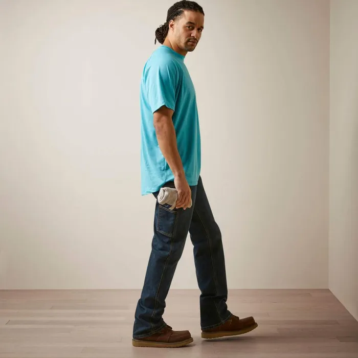 Rebar Heat Fighter TShirt Maui Blue Men Ariat TShirts and Polos Rebar Heat Fighter TShirt Maui Blue Men Ariat TShirts and Polos